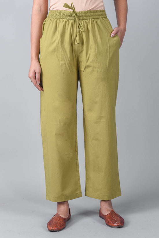 Botel-Green SOLID Staight -Pants
