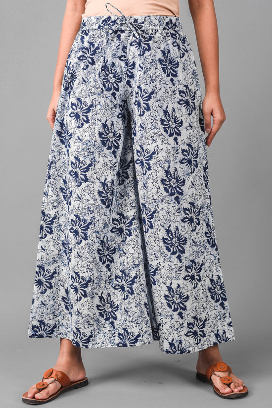 Indigo- Flared Printed Palazzo