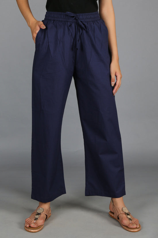Indigo SOLID Staight -Pants