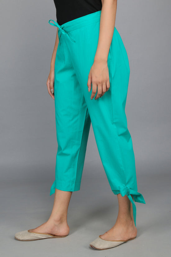 Rama-Green SOLID CAPRIS-Pants