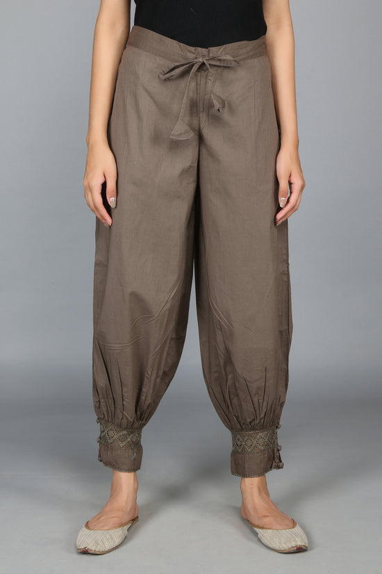 Brown SOLID Harem-Pants